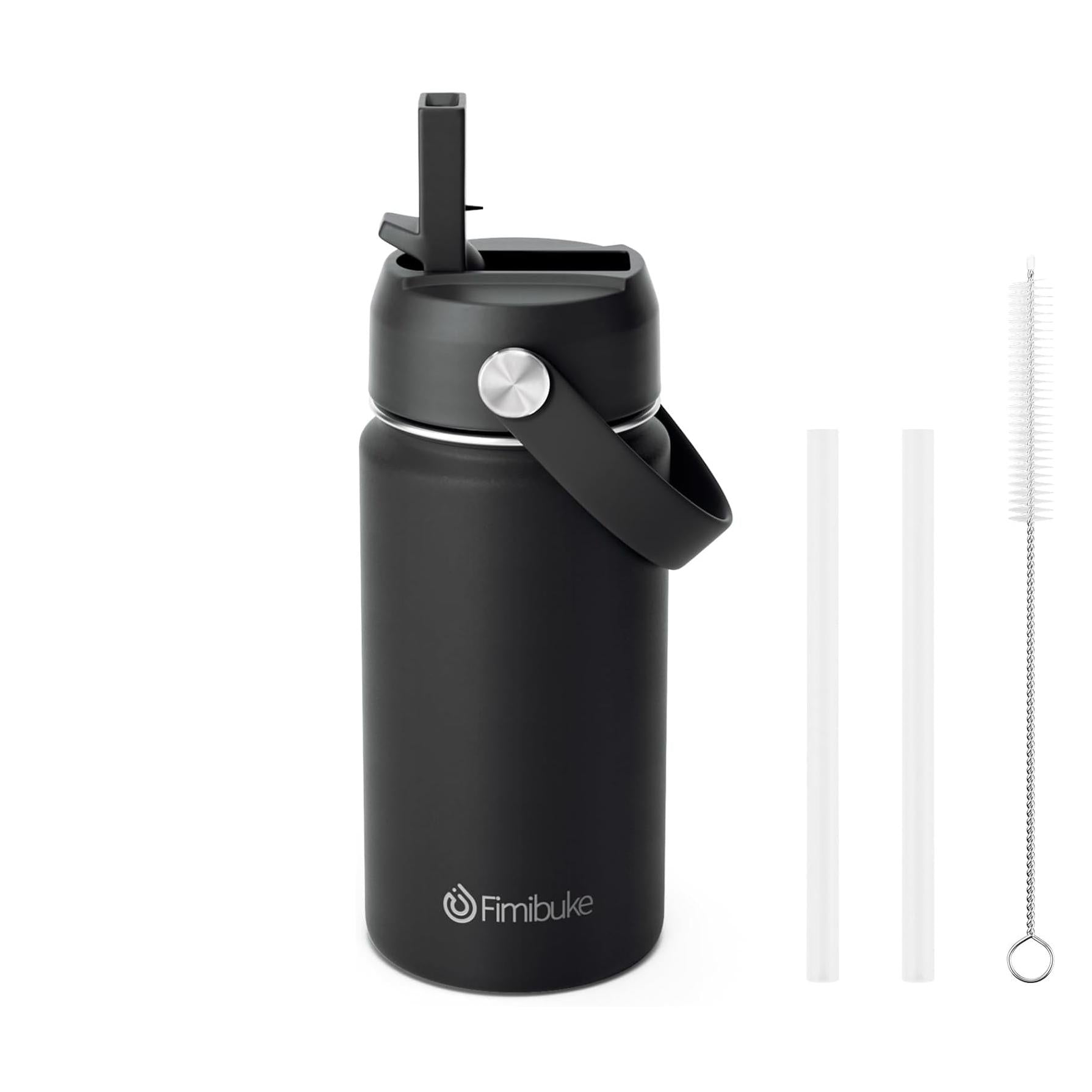 Fimibuke 14oz Kids Insulated Water Bottle with Straw - Pool