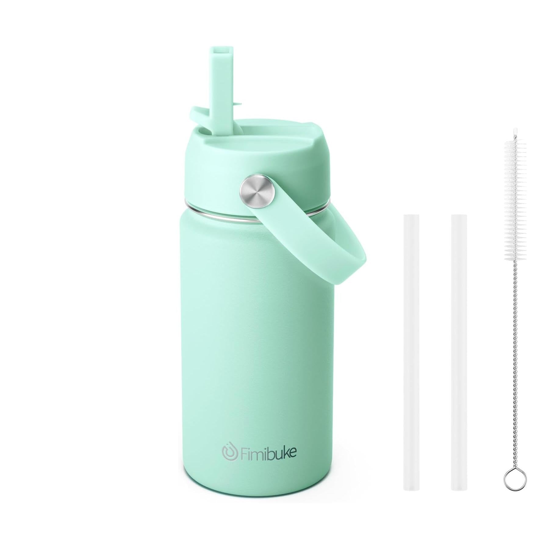 Fimibuke 14oz Kids Insulated Water Bottle with Straw - Candy