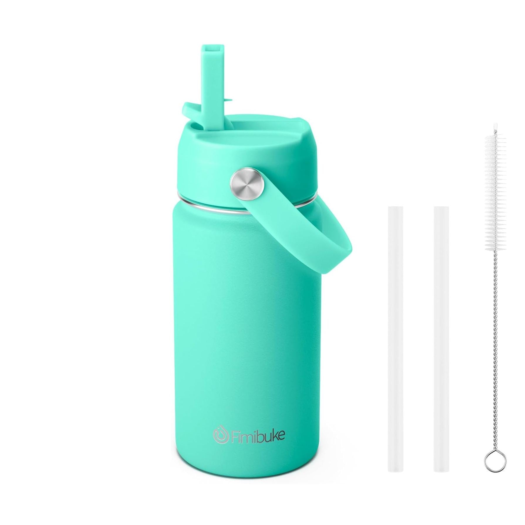 Fimibuke 14oz Kids Insulated Water Bottle with Straw - Amethyst