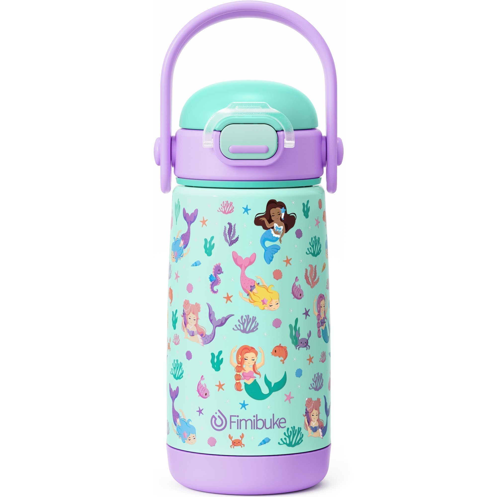 Fimibuke 14oz Insulated Stainless Steel Kids Water Bottle