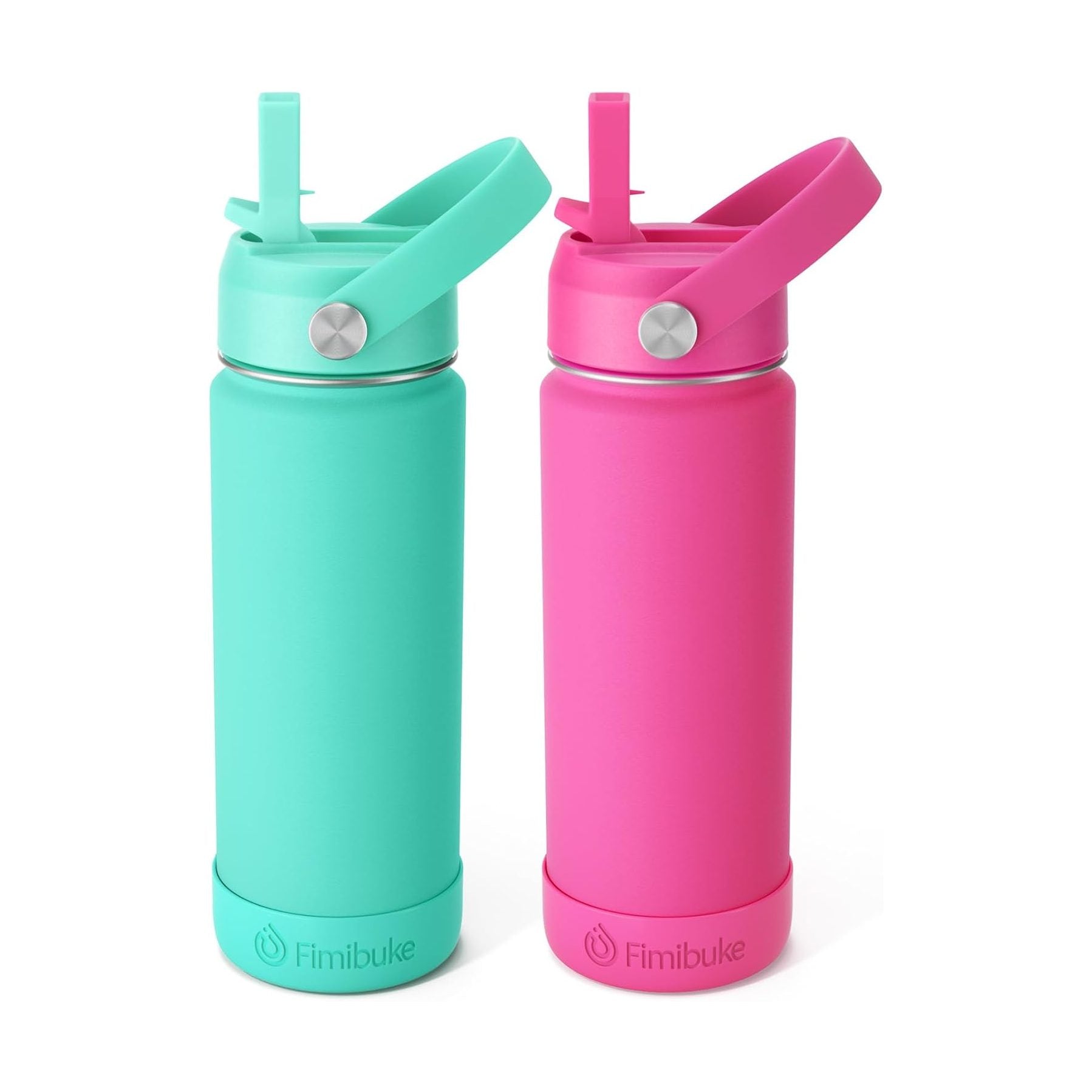 Fimibuke 18oz Kids Insulated Water Bottle with Straw