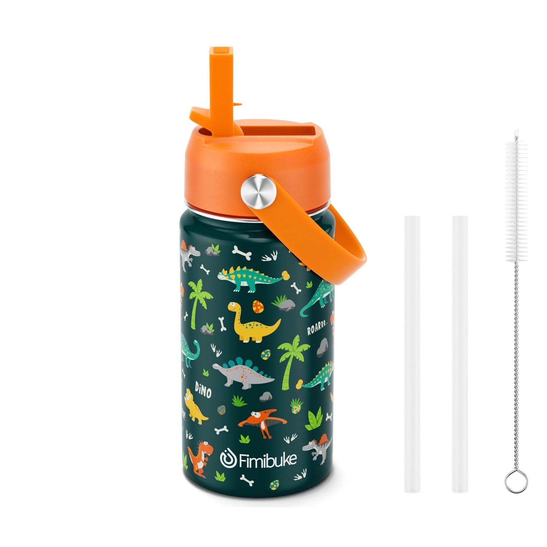 Fimibuke 14oz Kids Insulated Water Bottle with Straw - Mint
