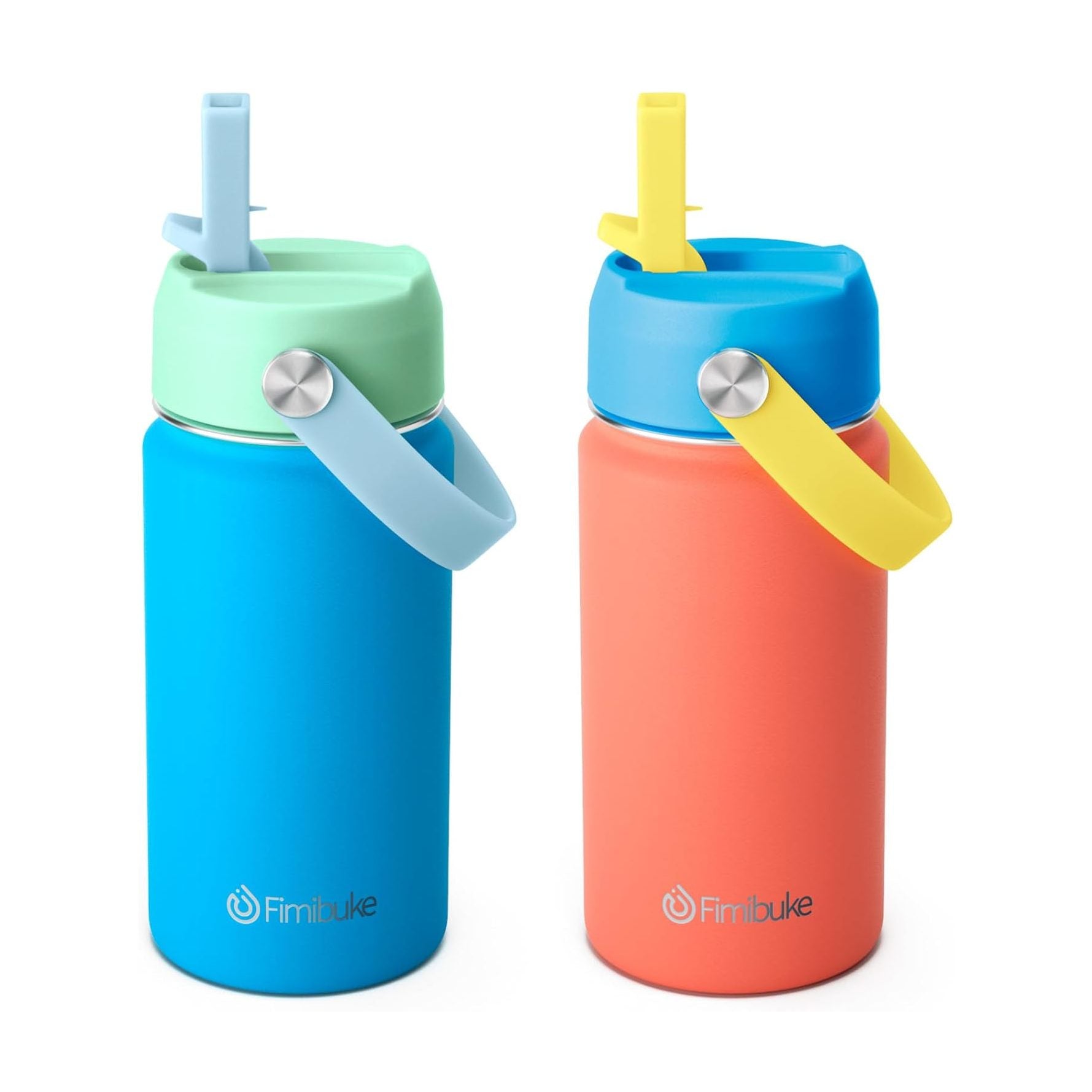 Fimibuke 14oz Kids Insulated Water Bottle with Straw