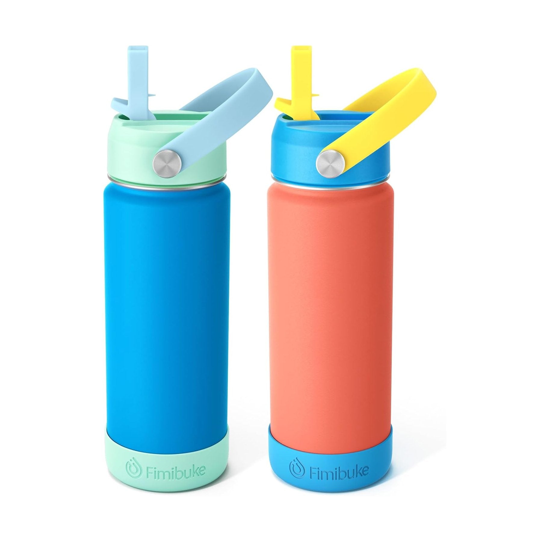 Fimibuke 18oz Kids Insulated Water Bottle with Straw