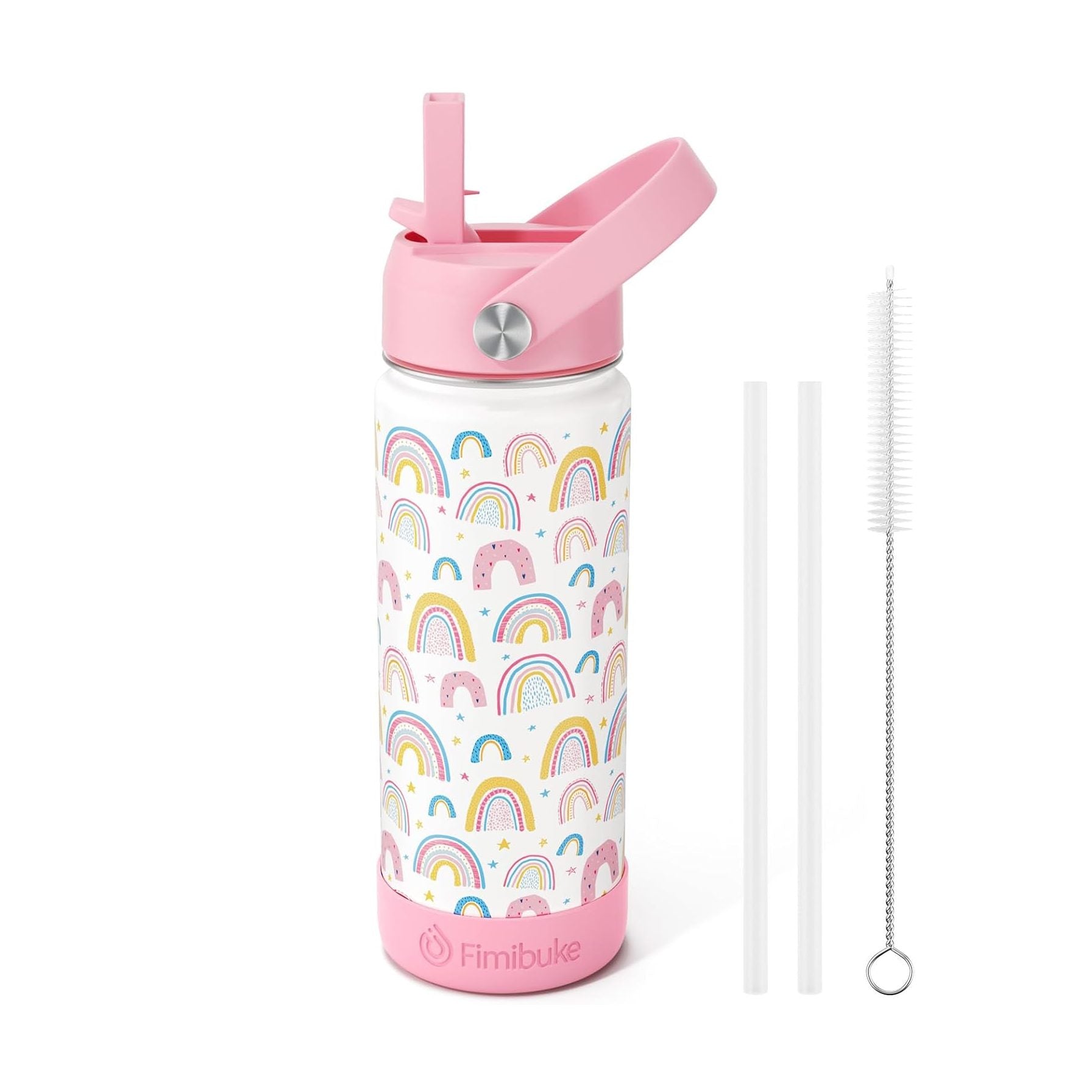 Fimibuke 18oz Kids Insulated Water Bottle with Straw - Unicorn