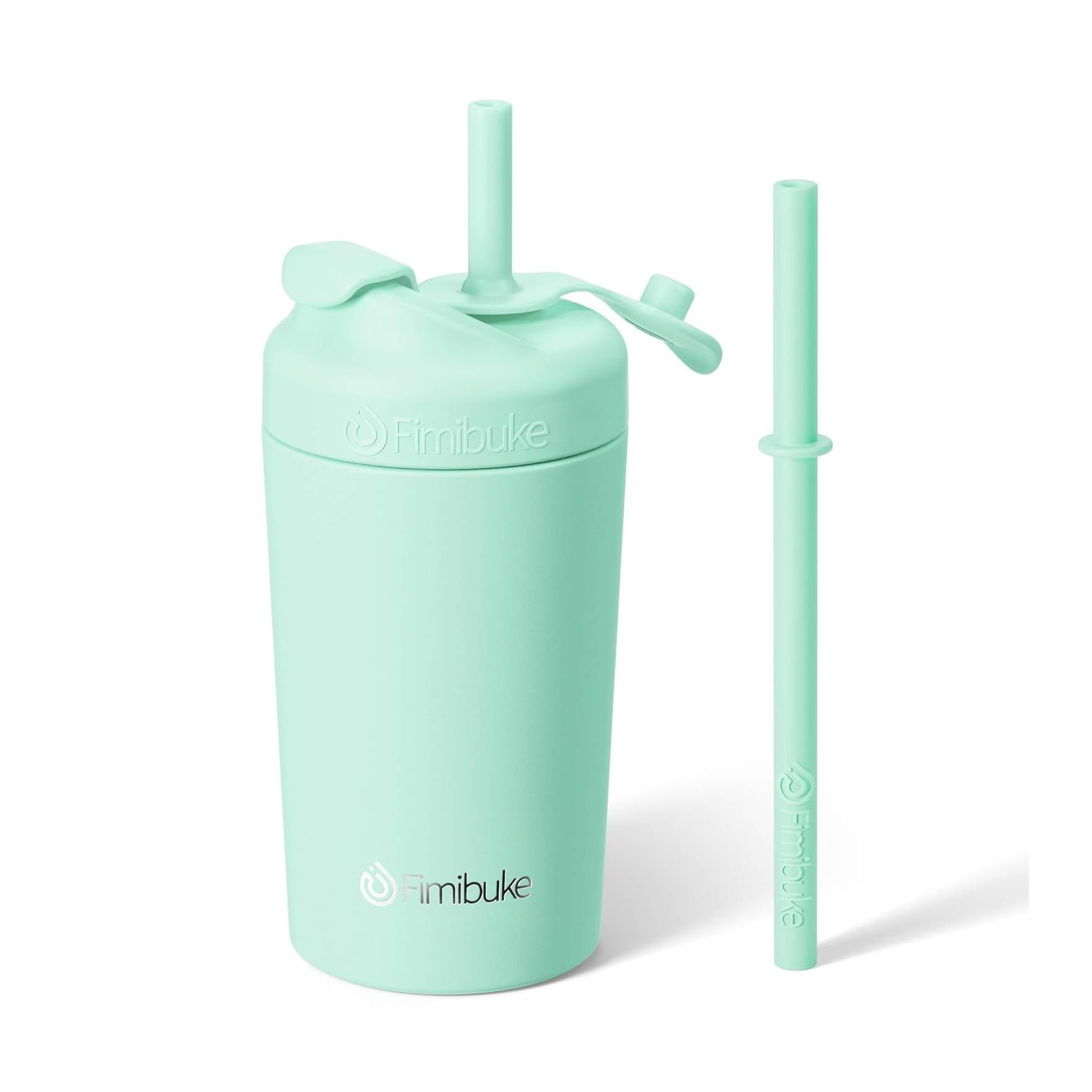 Fimibuke 10oz Spill-Proof Toddler Cups with Straw, 1- to 4-Pack - Coastal
