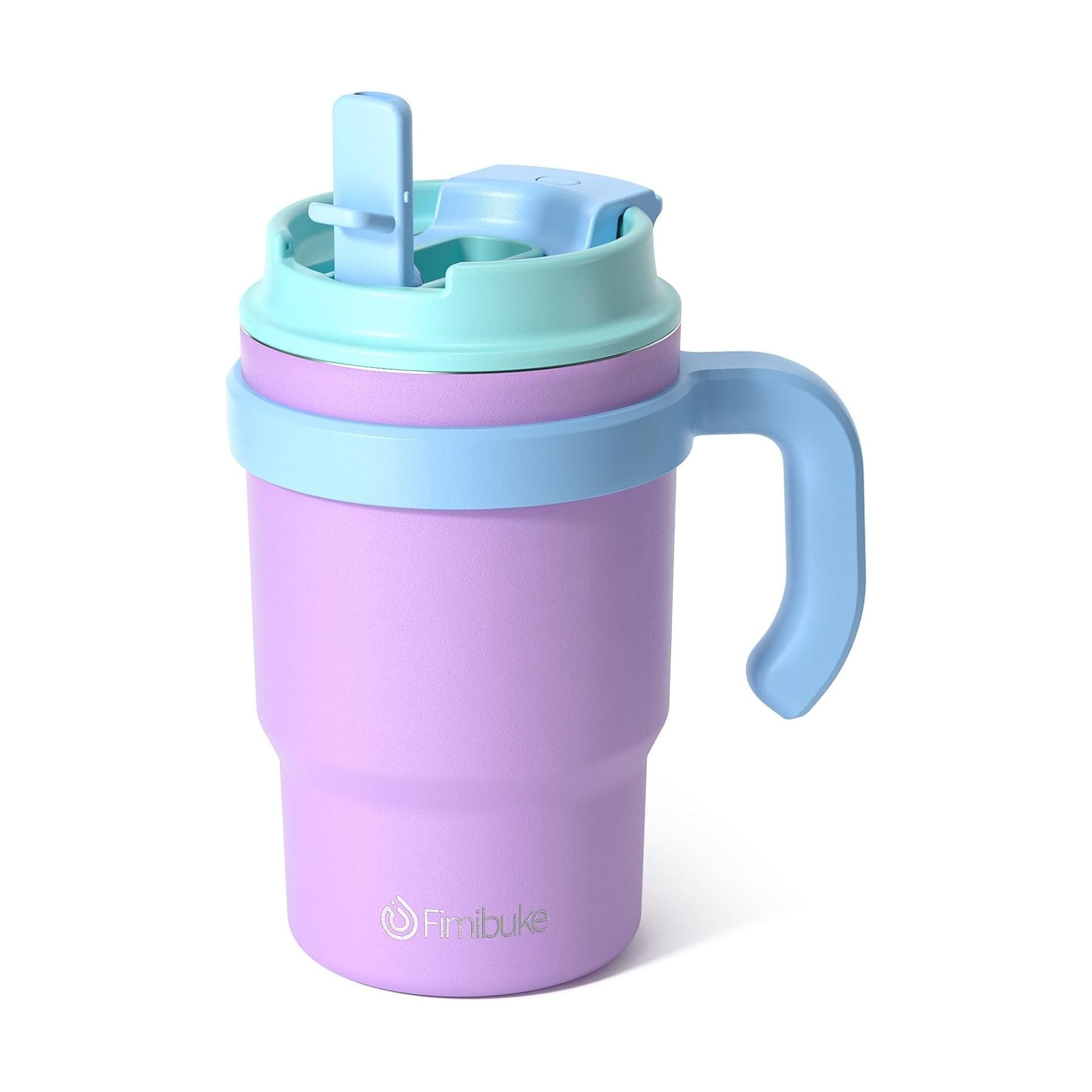 Fimibuke 16oz Kids Insulated Tumbler with Handle & 2-in-1 Lid - Monster Truck