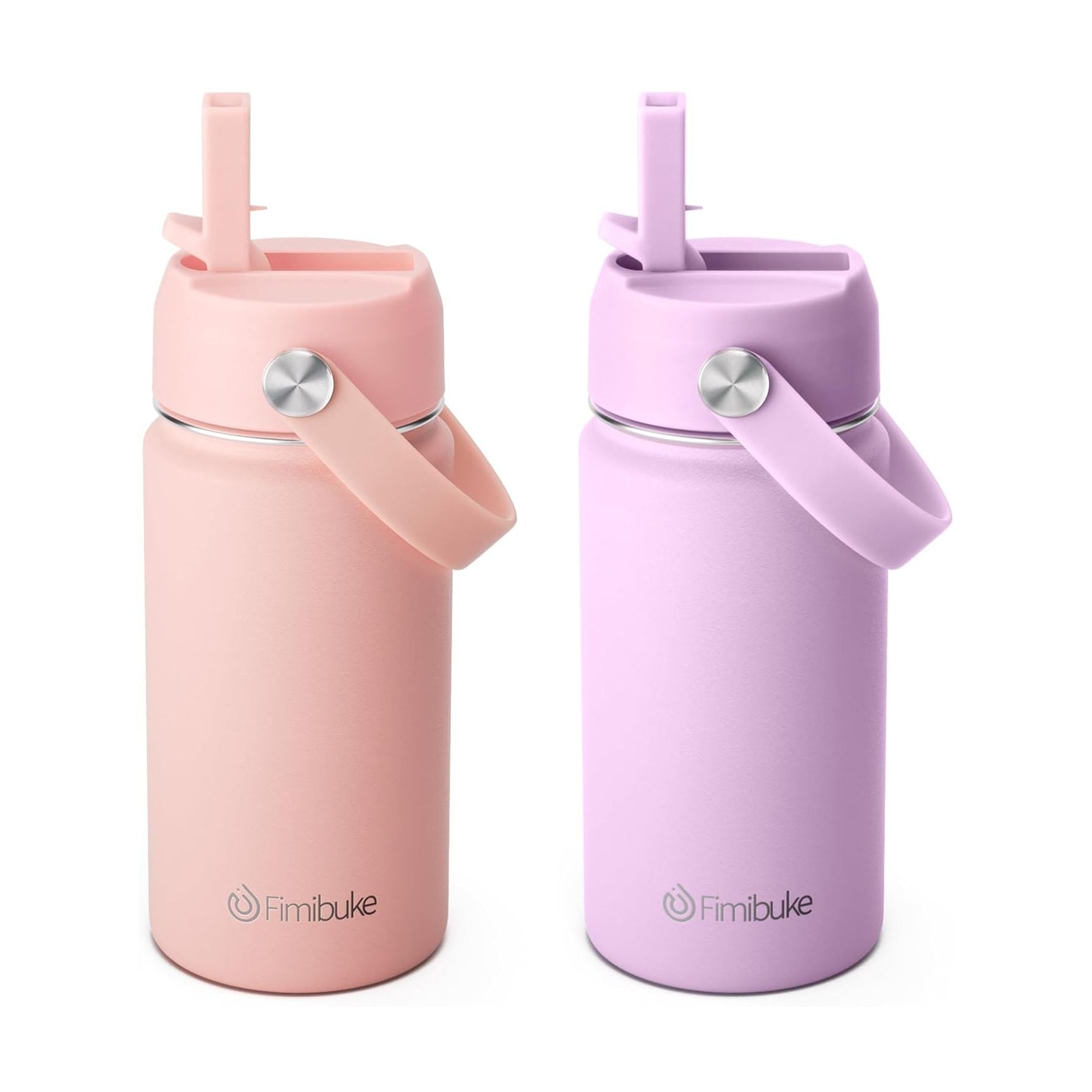 Fimibuke 14oz Kids Insulated Water Bottle with Straw