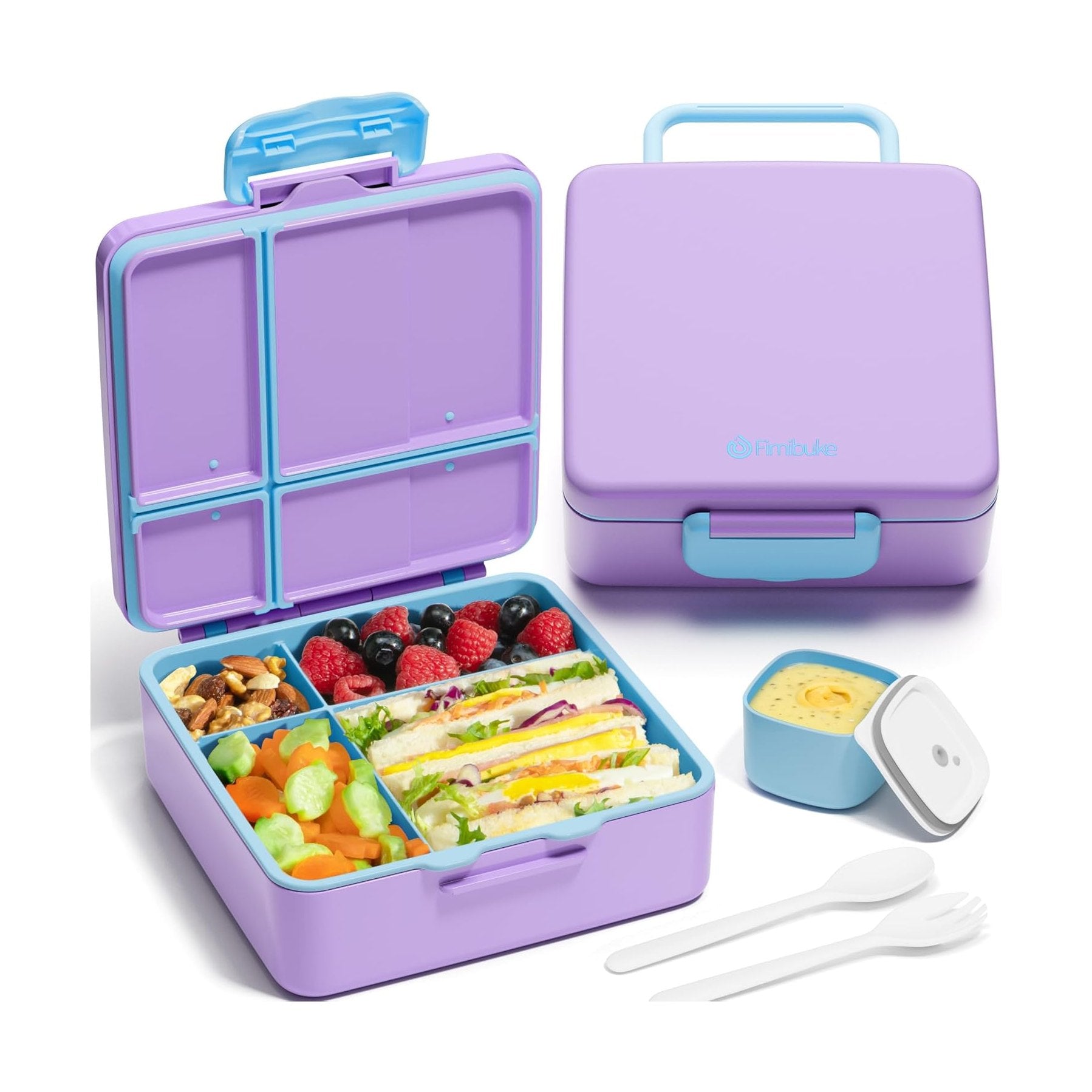 Fimibuke 41oz Kids Bento Lunch Box with 4 Compartments