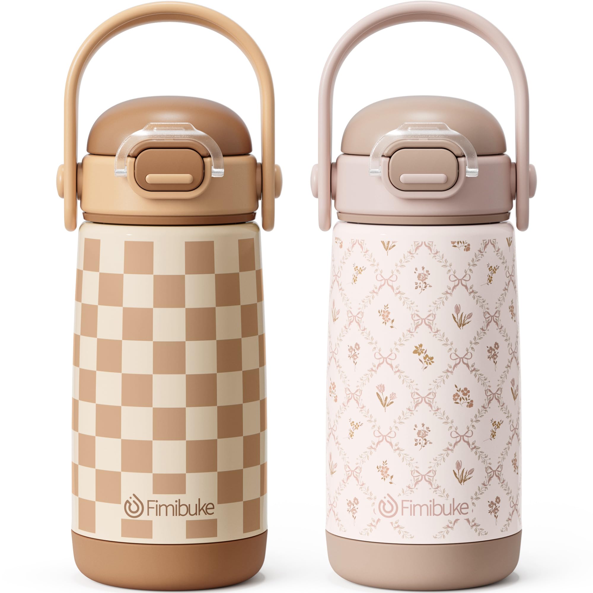 Fimibuke 14oz Insulated Stainless Steel Kids Water Bottle