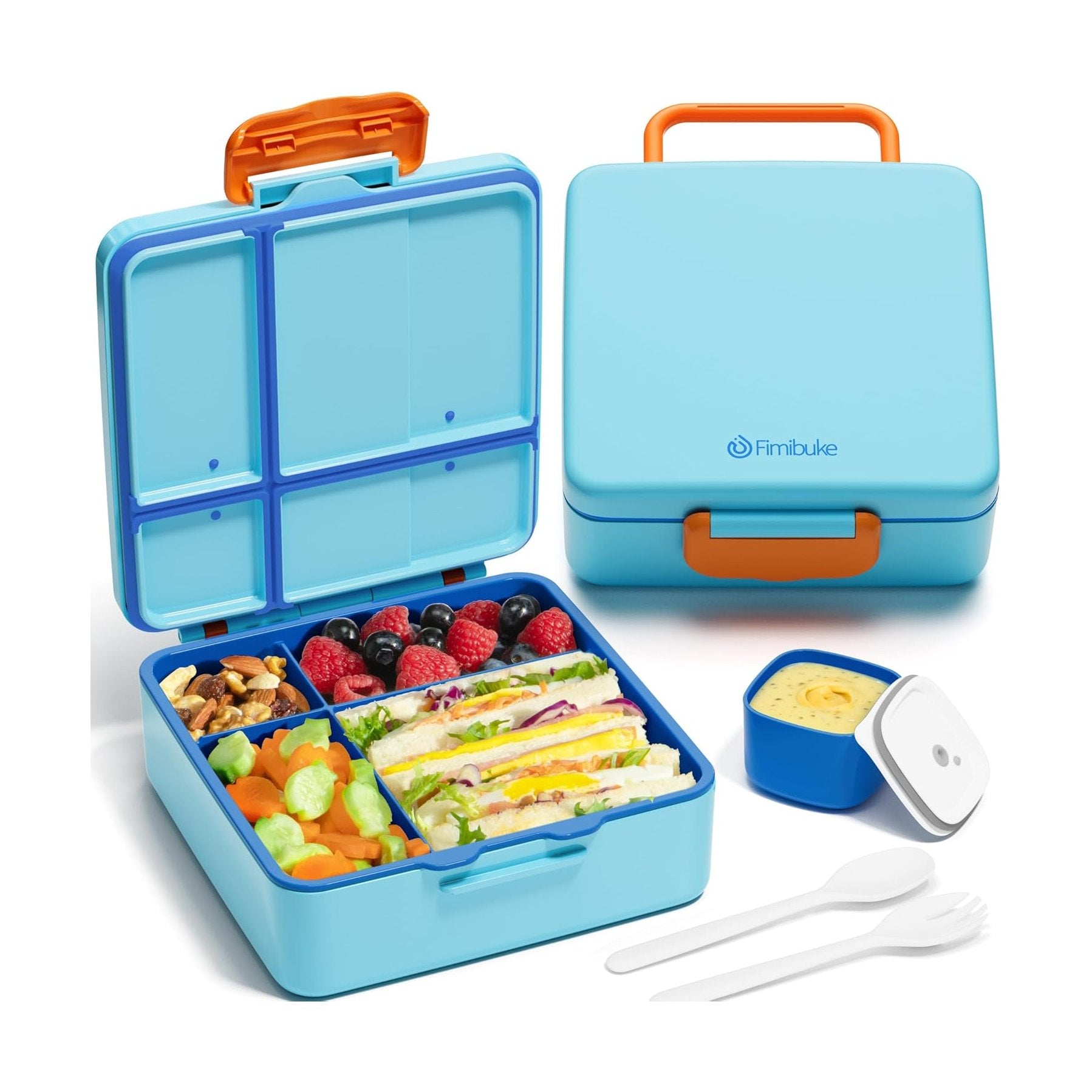 Fimibuke 41oz Kids Bento Lunch Box with 4 Compartments