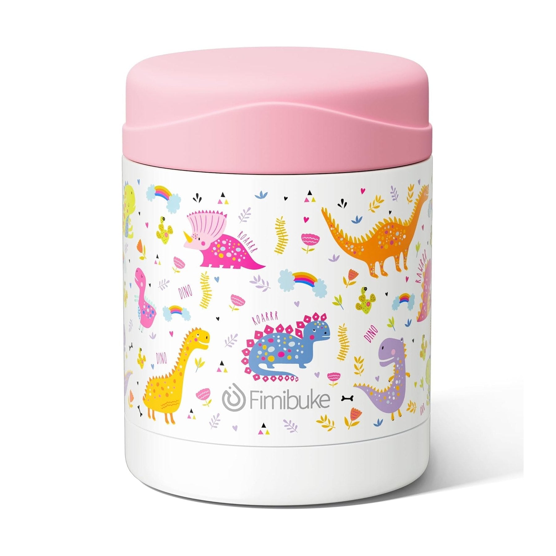Fimibuke 12oz Insulated Kids Food Jar for Hot & Cold Meals - Rainbow & Mermaid
