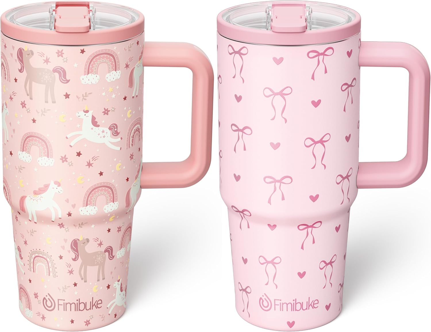 Fimibuke 20oz Insulated Stainless Steel Kids Tumbler with Straw