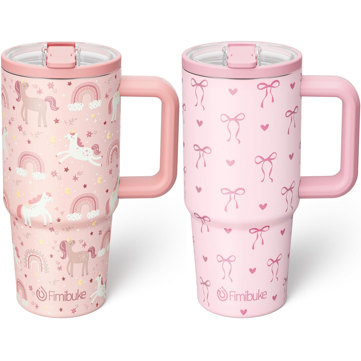 Fimibuke 20oz Insulated Stainless Steel Kids Tumbler with Straw