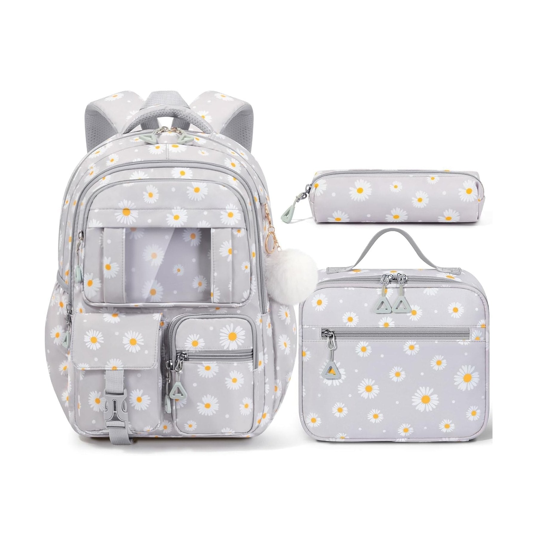 Fimibuke Girls 3-Piece Lightweight Backpack Set with Lunch Bag