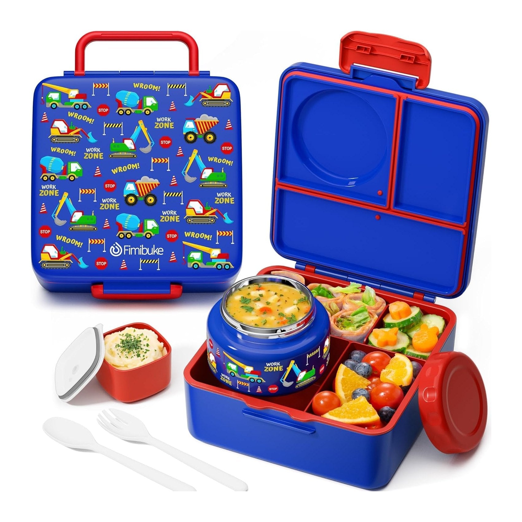 Fimibuke 60oz Bento Box with 8oz Insulated Thermos