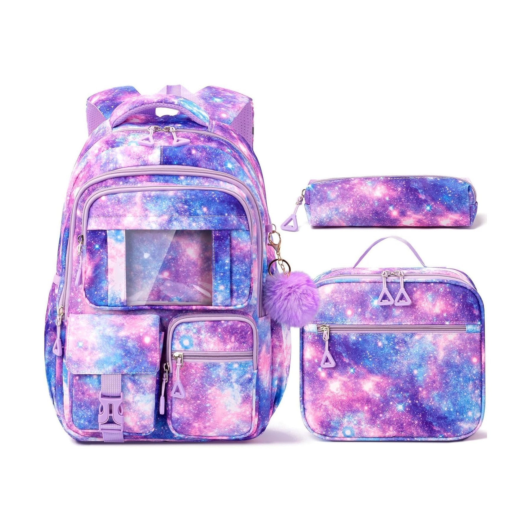 Fimibuke Girls 3-Piece Lightweight Backpack Set with Lunch Bag