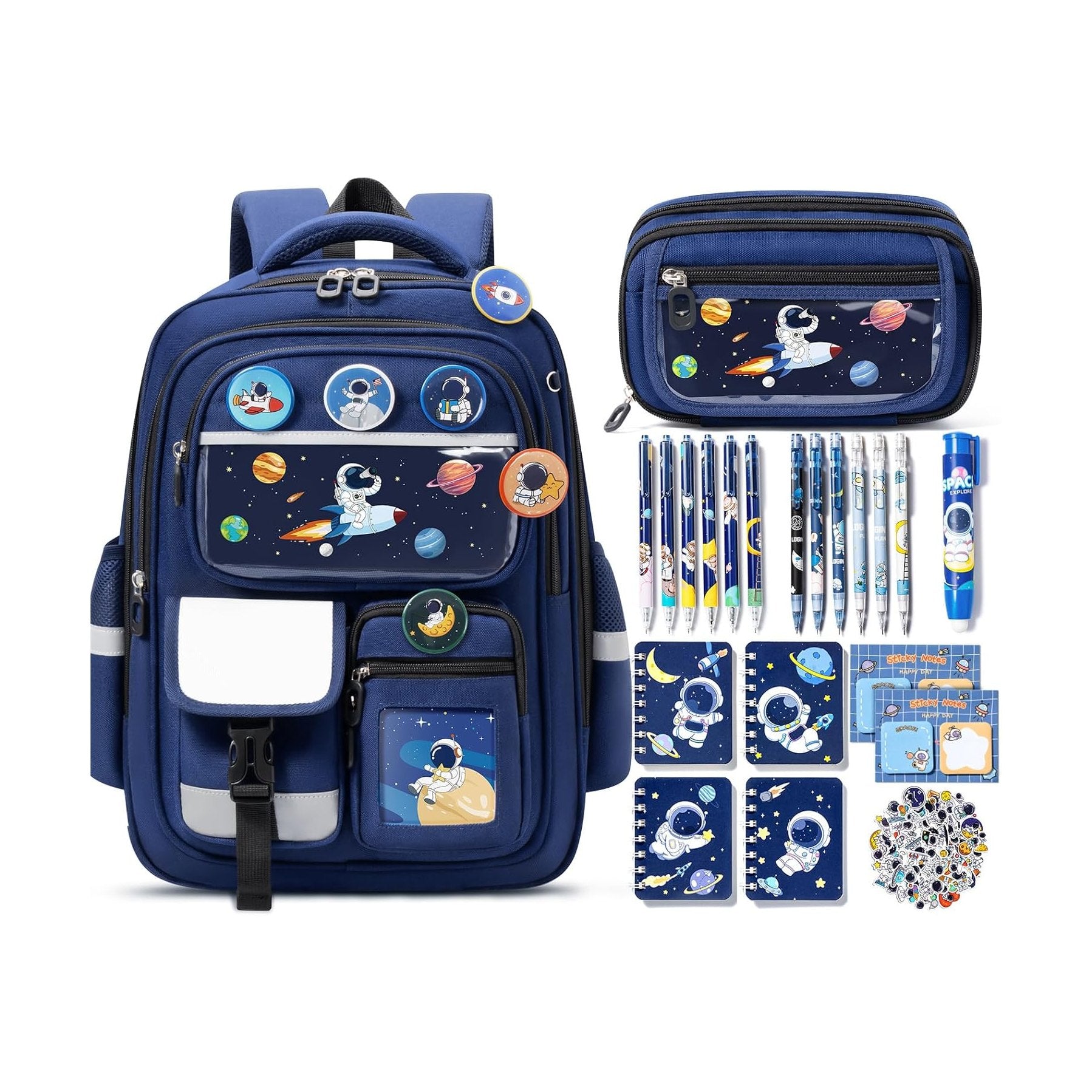 Fimibuke Capybara Kids Backpack & 28-Piece School Supplies Set