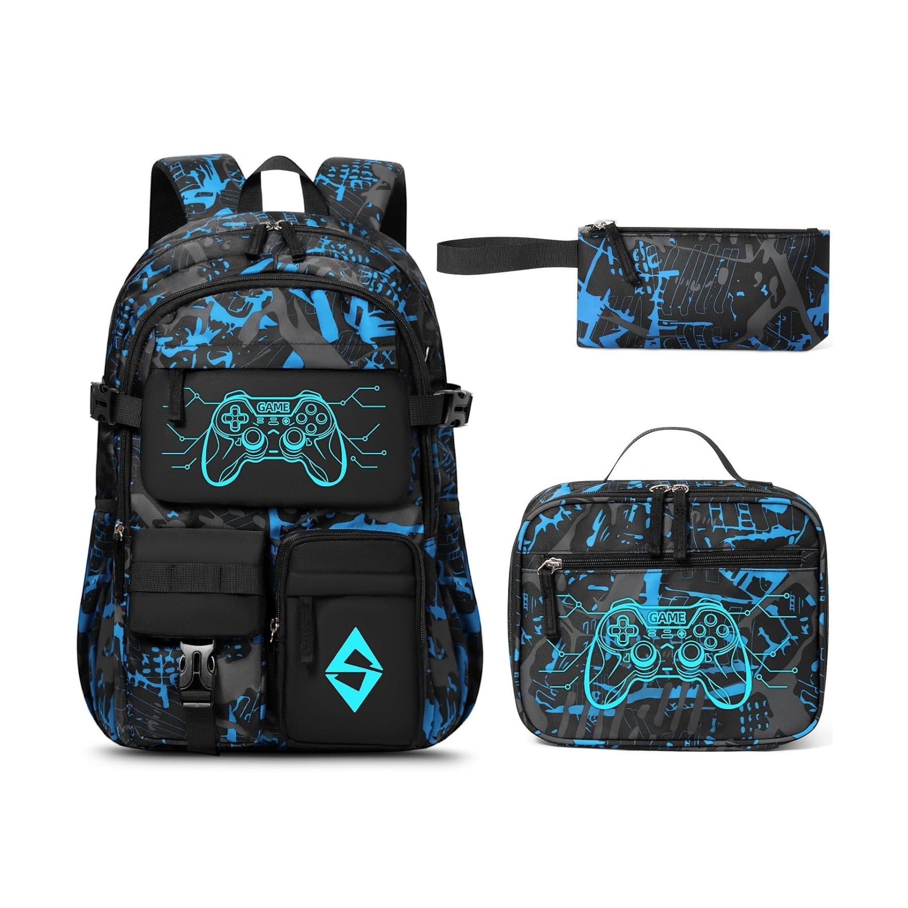 Fimibuke Boys Glow-in-the-Dark 3-Piece Backpack Set