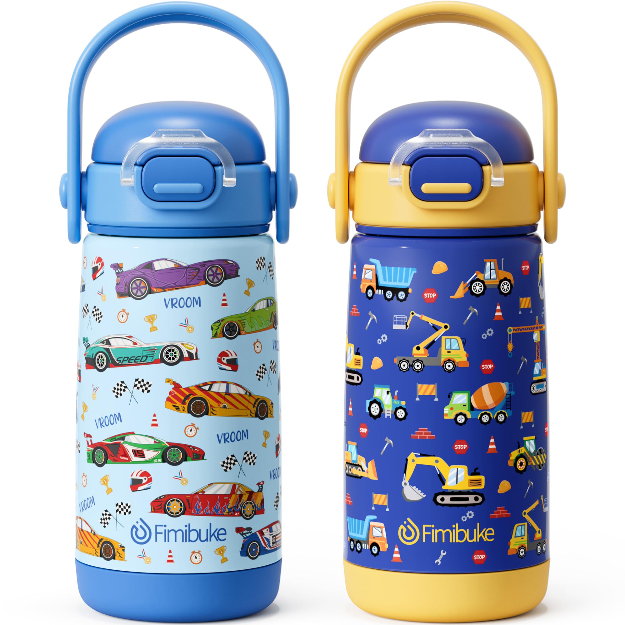 Fimibuke 14oz Insulated Stainless Steel Kids Water Bottle