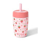 Fimibuke 12oz Insulated Toddler Straw Cups, Spill-Proof 2-Pack - Strawberry