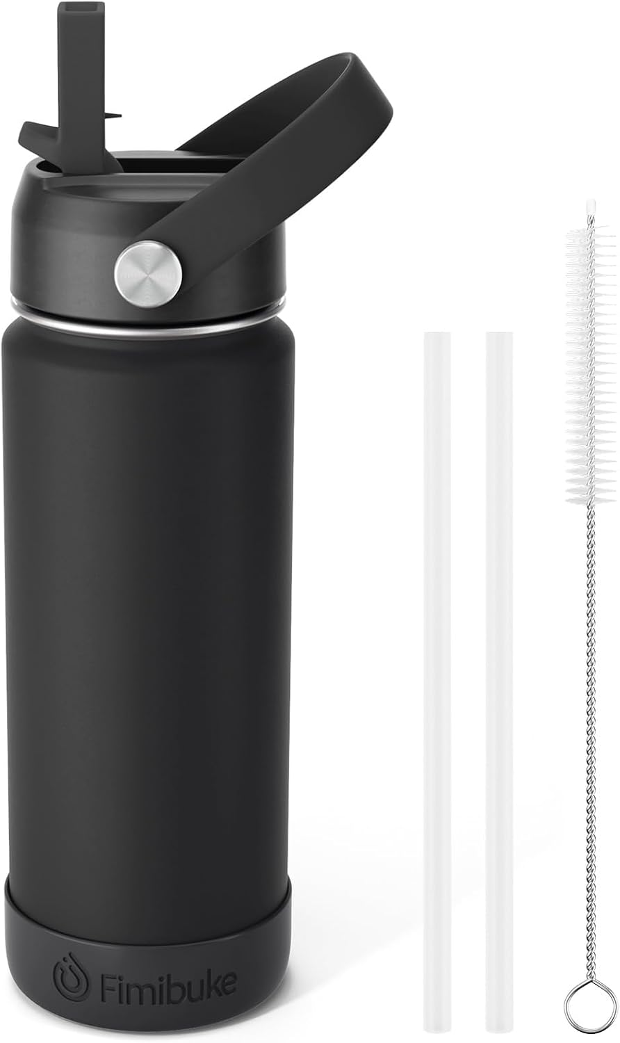 Fimibuke Kids 18oz Insulated Water Bottle, Stainless Steel Leak-Proof Cup with Straw