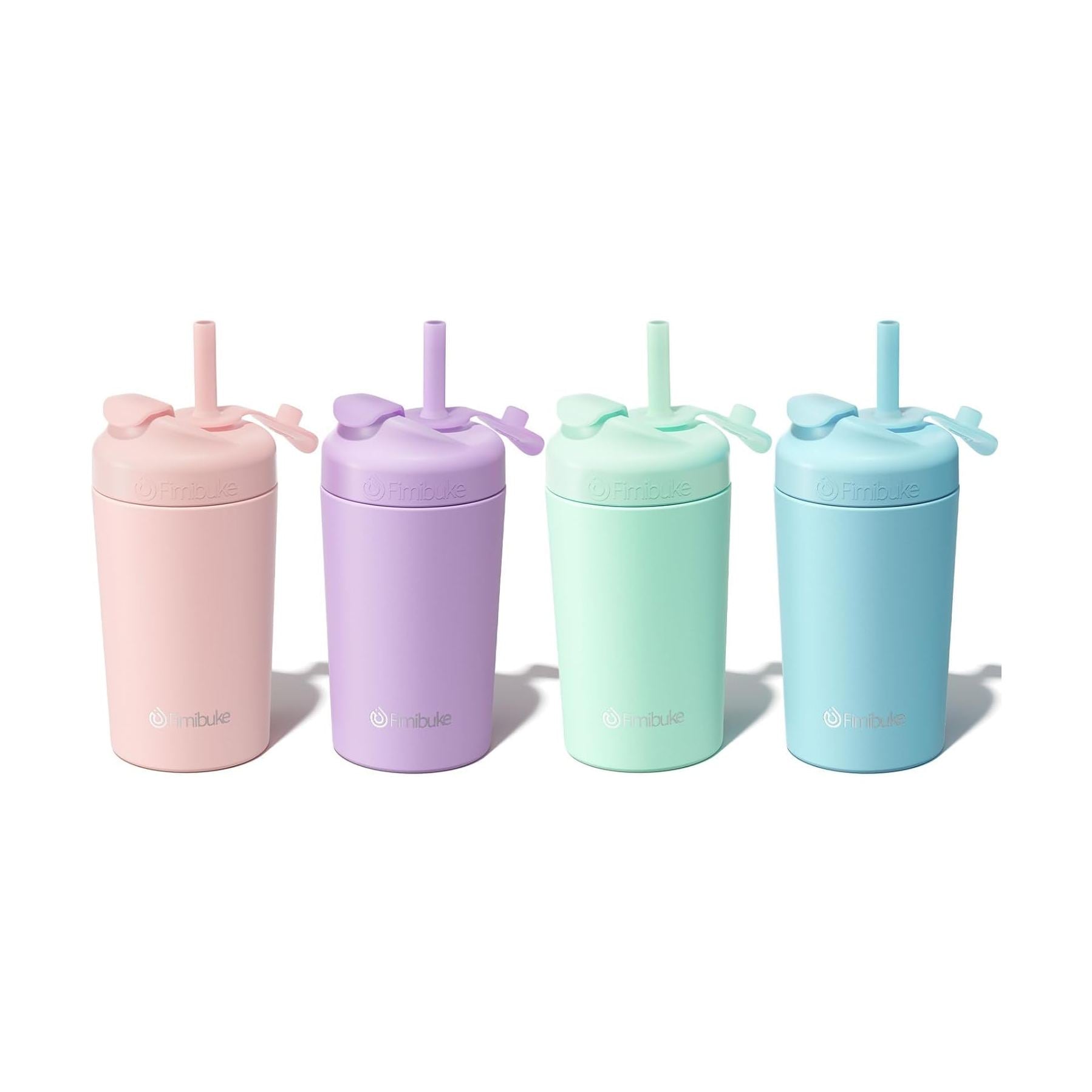 Fimibuke 10oz Spill-Proof Toddler Cups with Straw, 1- to 4-Pack