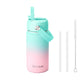 Fimibuke 14oz Kids Insulated Water Bottle with Straw - Candy/Bubble