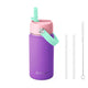 Fimibuke 14oz Kids Insulated Water Bottle with Straw - Bubble Gum