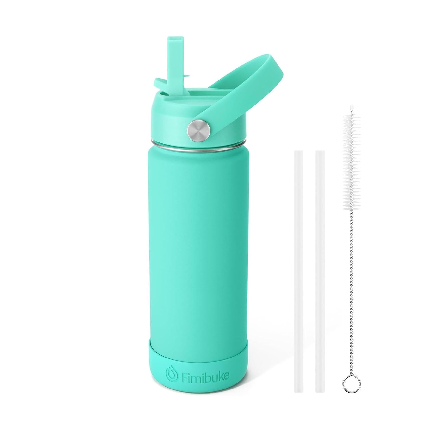 Fimibuke 18oz Kids Insulated Water Bottle with Straw - Sky