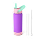 Fimibuke 18oz Kids Insulated Water Bottle with Straw - Rainbow/Mermaid