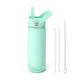 Fimibuke 18oz Kids Insulated Water Bottle with Straw - Slate