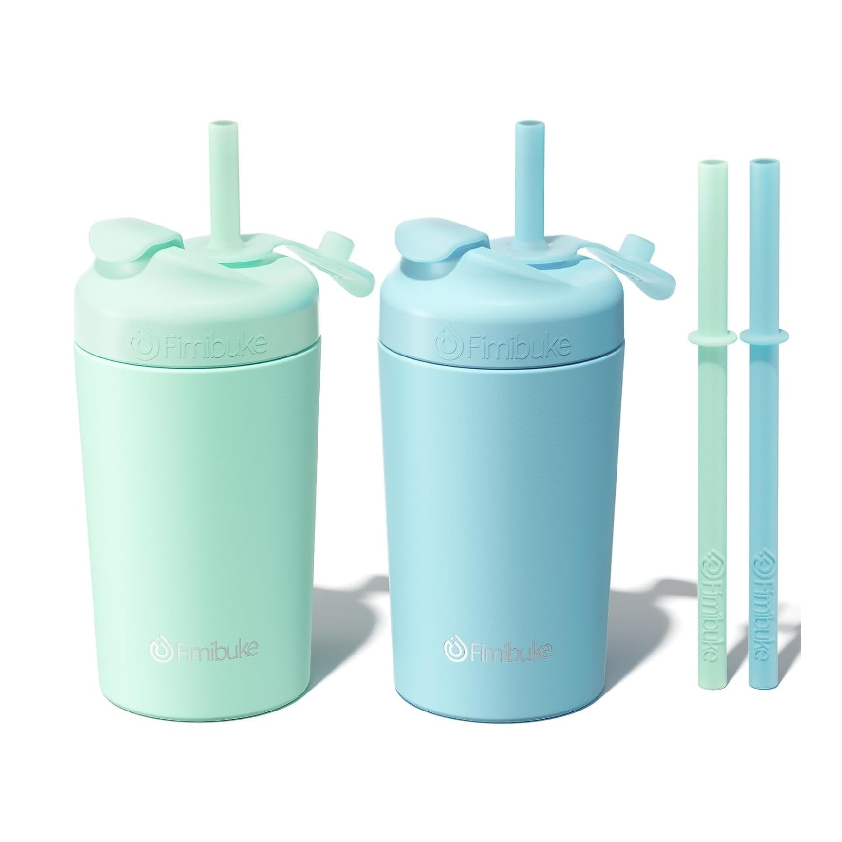 Fimibuke 10oz Spill-Proof Toddler Cups with Straw, 1- to 4-Pack
