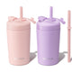Fimibuke 10oz Spill-Proof Toddler Cups with Straw, 1- to 4-Pack - Blush
