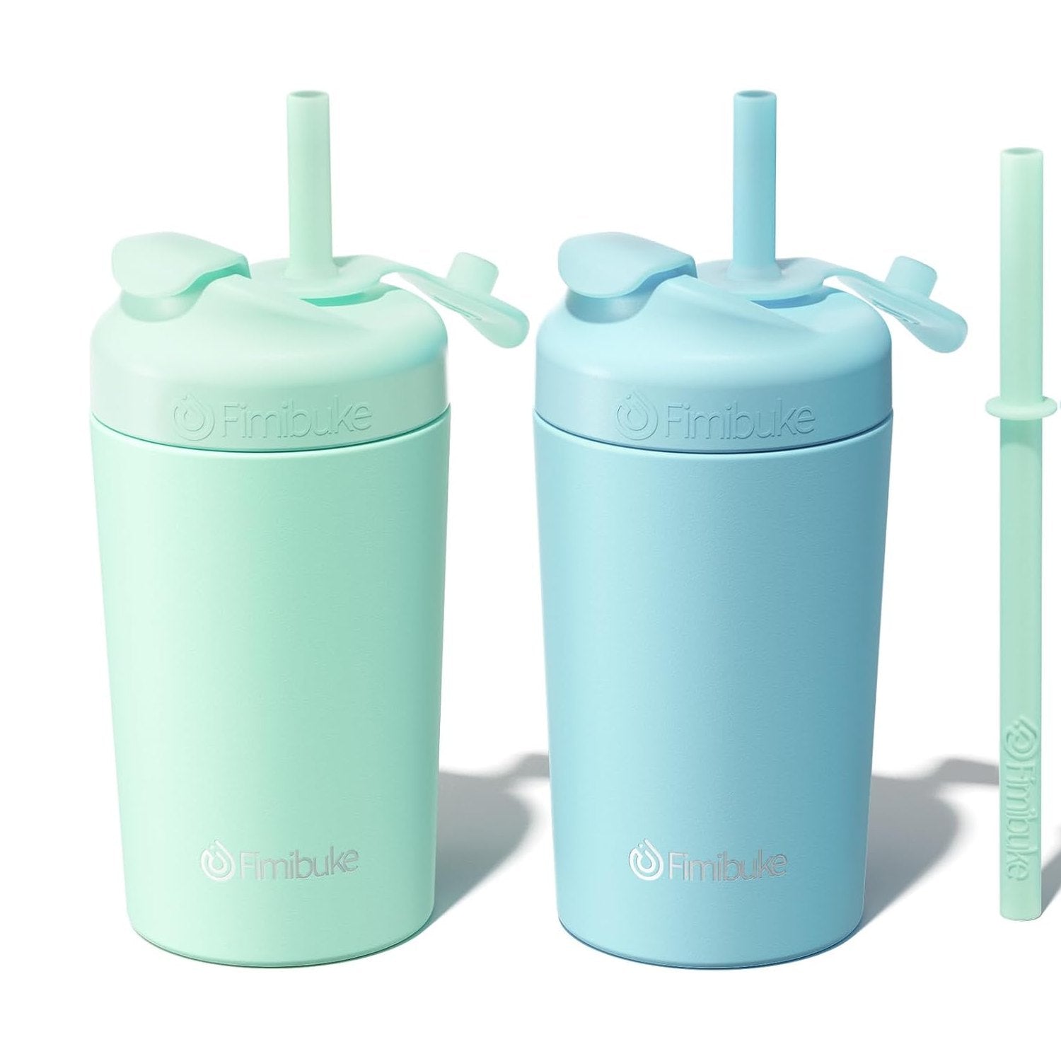 Fimibuke 10oz Insulated Toddler Straw Cups, Spill-Proof 2- or 4-Pack