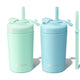 Fimibuke 10oz Insulated Toddler Straw Cups, Spill-Proof 2- or 4-Pack