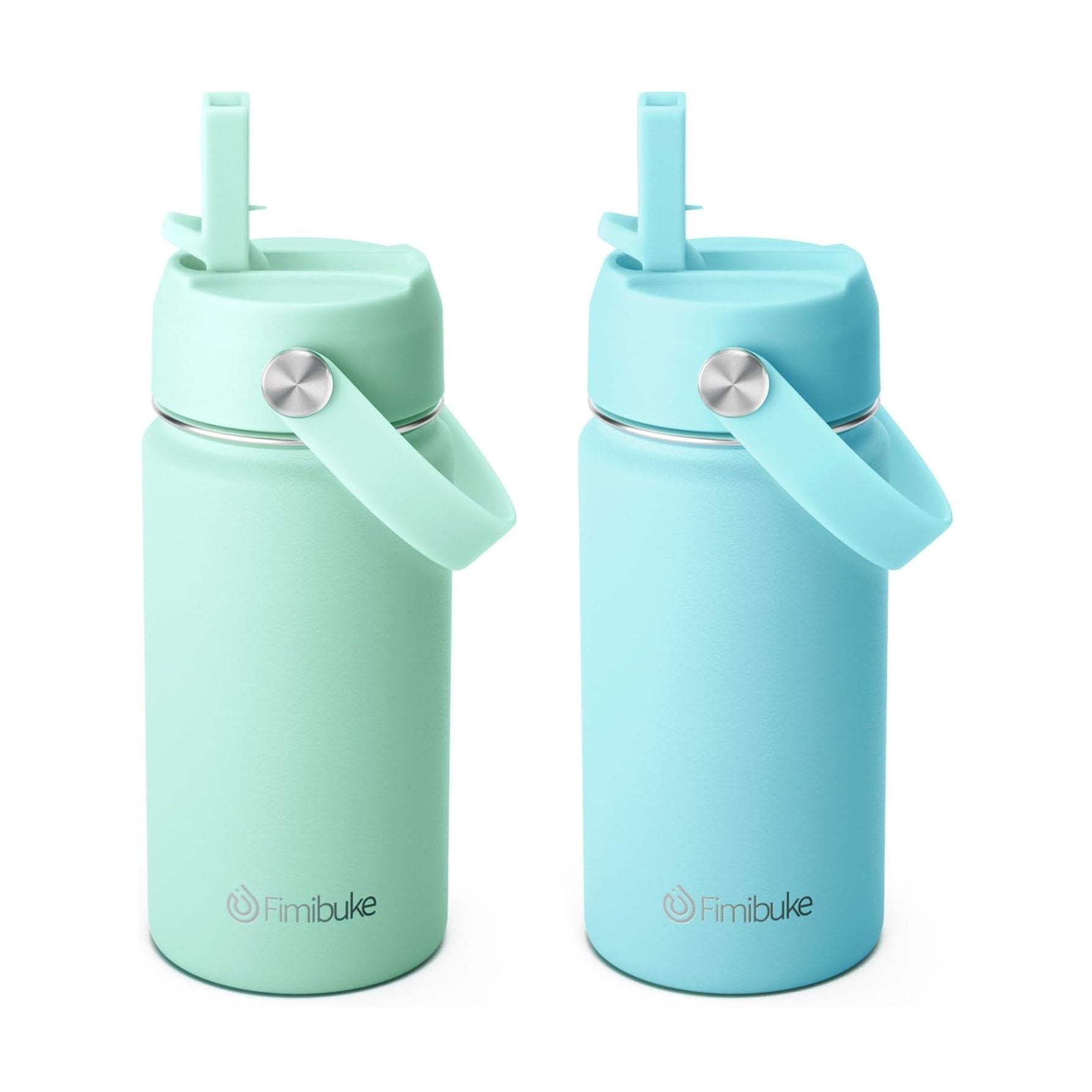 Fimibuke 14oz Kids Insulated Water Bottle with Straw