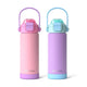 Fimibuke Kids Insulated Water Bottle with 2-in-1 Straw & Spout Lid - Rainbow & Mermaid