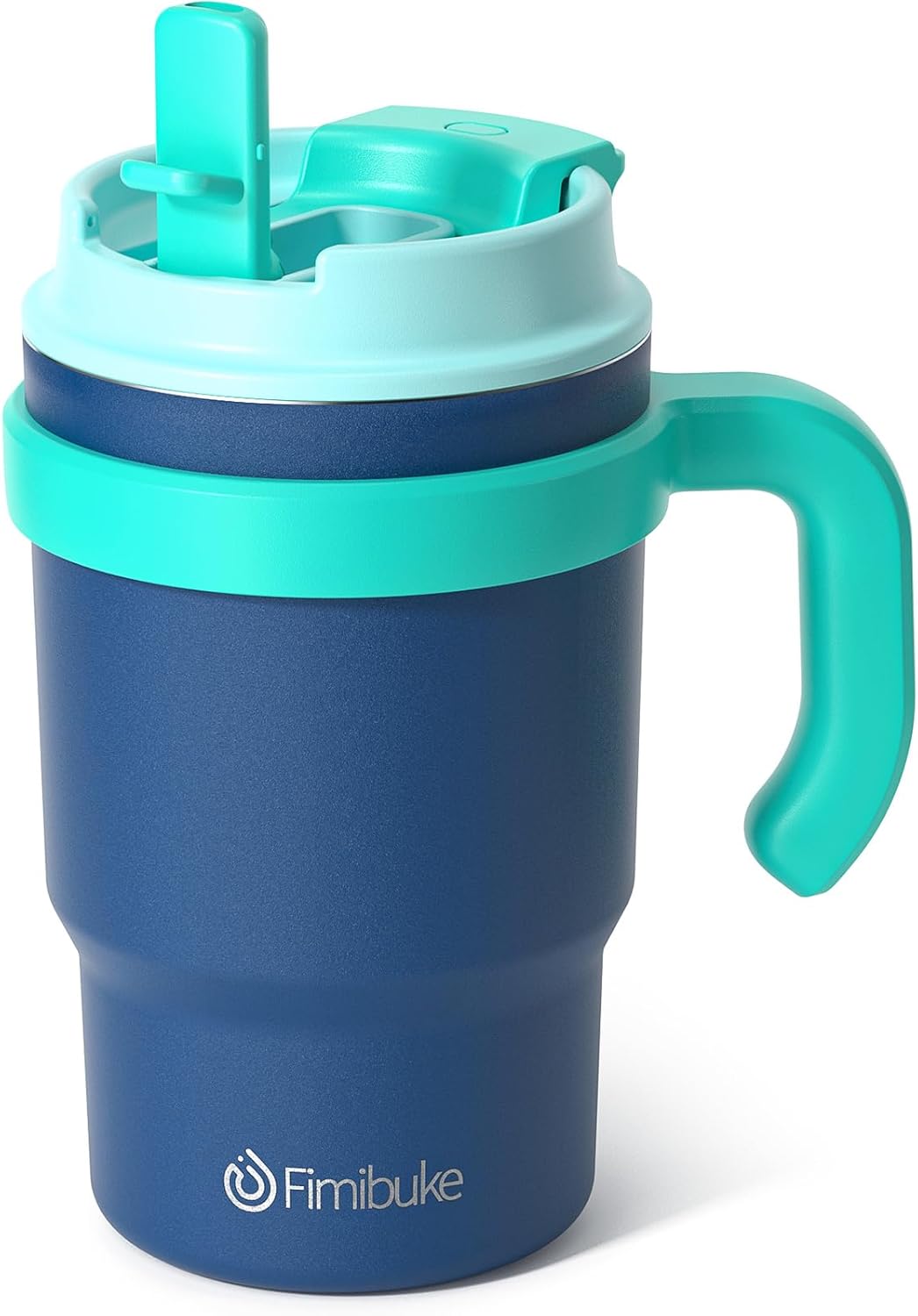 Fimibuke Kids 16oz Insulated Tumbler with Handle & Straw, Leak-Proof Stainless Steel Cup