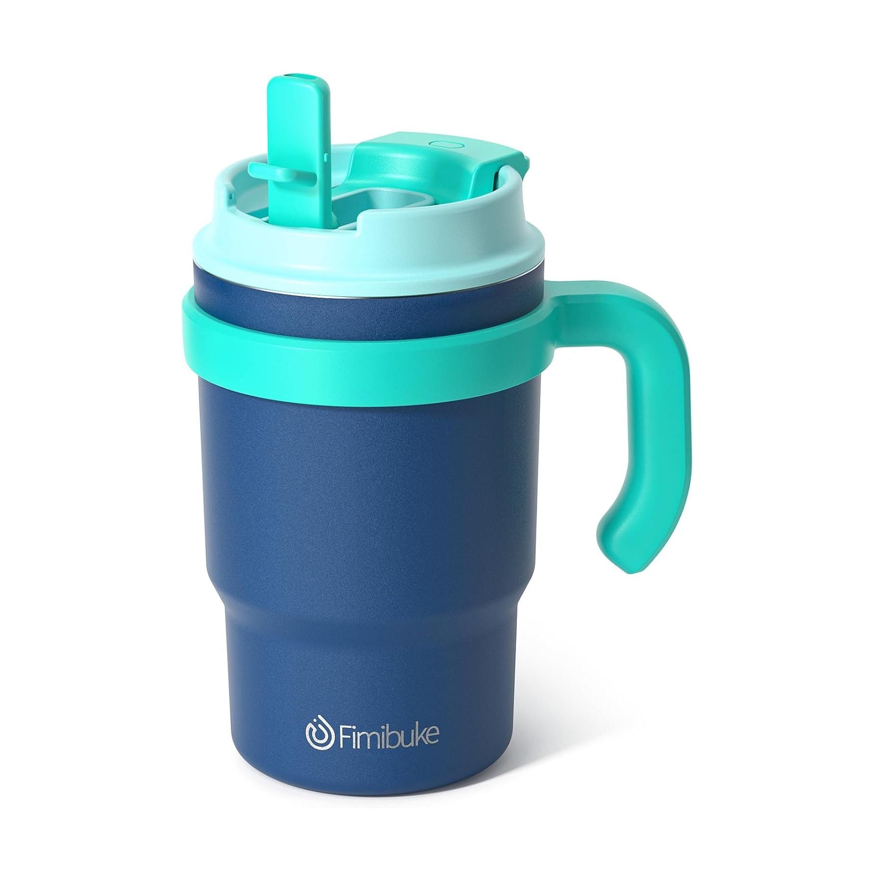 Fimibuke 16oz Kids Insulated Tumbler with Handle & 2-in-1 Lid - Pink & Purple