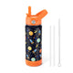 Fimibuke 18oz Kids Insulated Water Bottle with Straw - Black