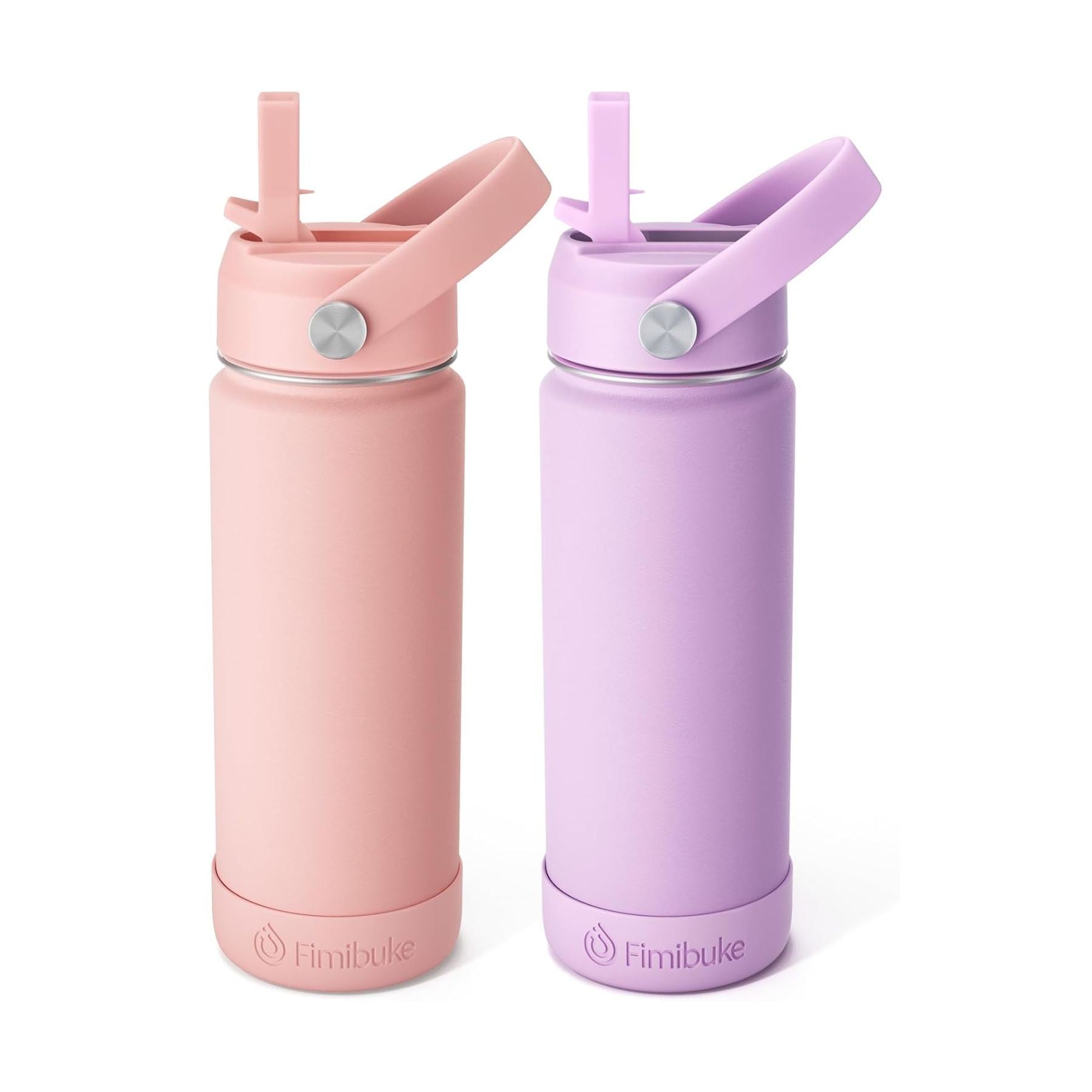 Fimibuke 18oz Kids Insulated Water Bottle with Straw