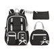 Fimibuke Girls 3-Piece Waterproof Backpack Set with Lunch Box - Purple