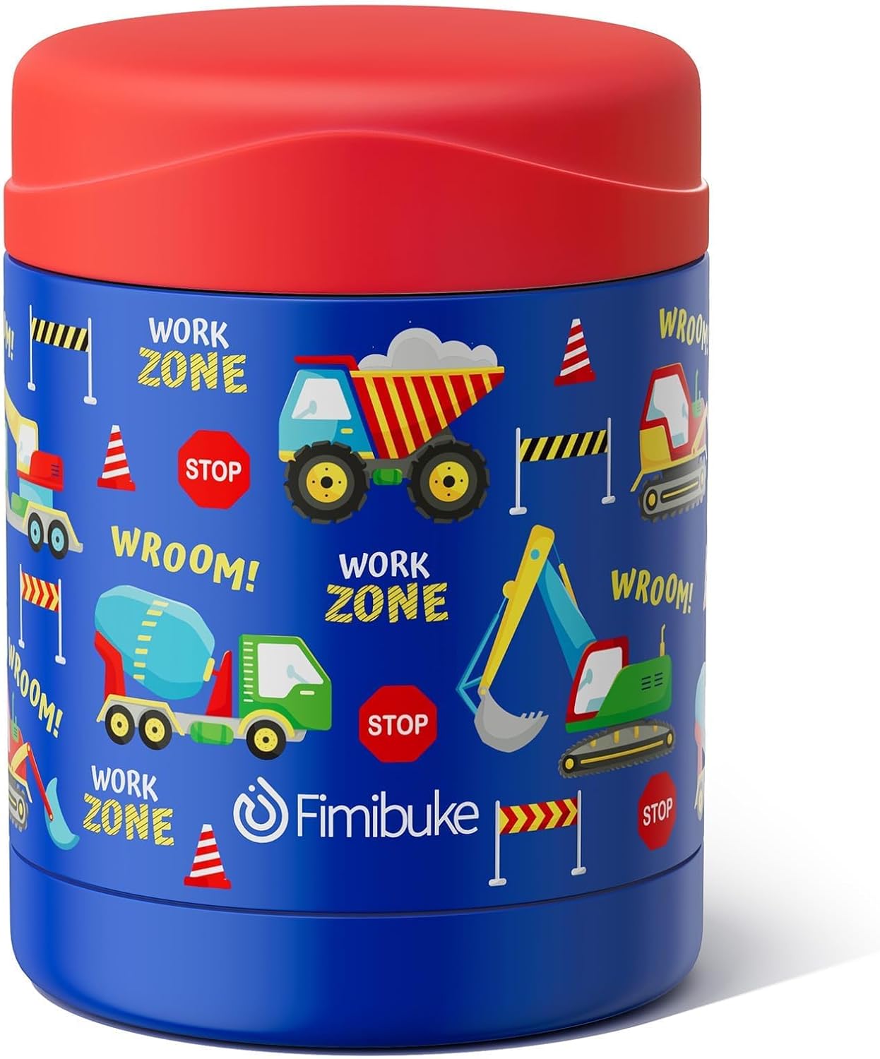 Fimibuke 12oz Insulated Kids Food Jar, Leak-Proof Stainless Steel Thermos for Hot/Cold Meals