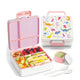 Fimibuke 41oz Kids Bento Lunch Box with 4 Compartments - Monster Trucks