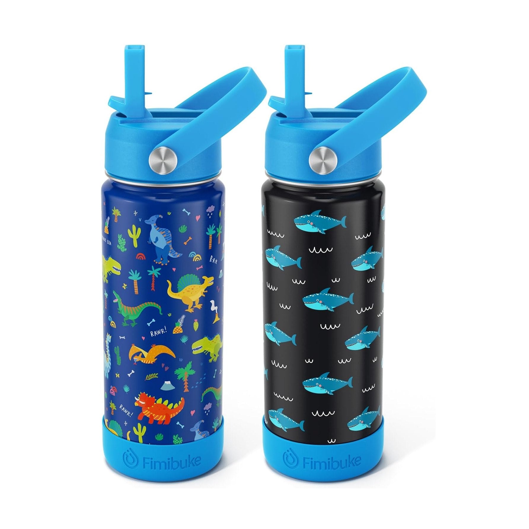 Fimibuke 18oz Kids Insulated Water Bottle with Straw - Hawaii