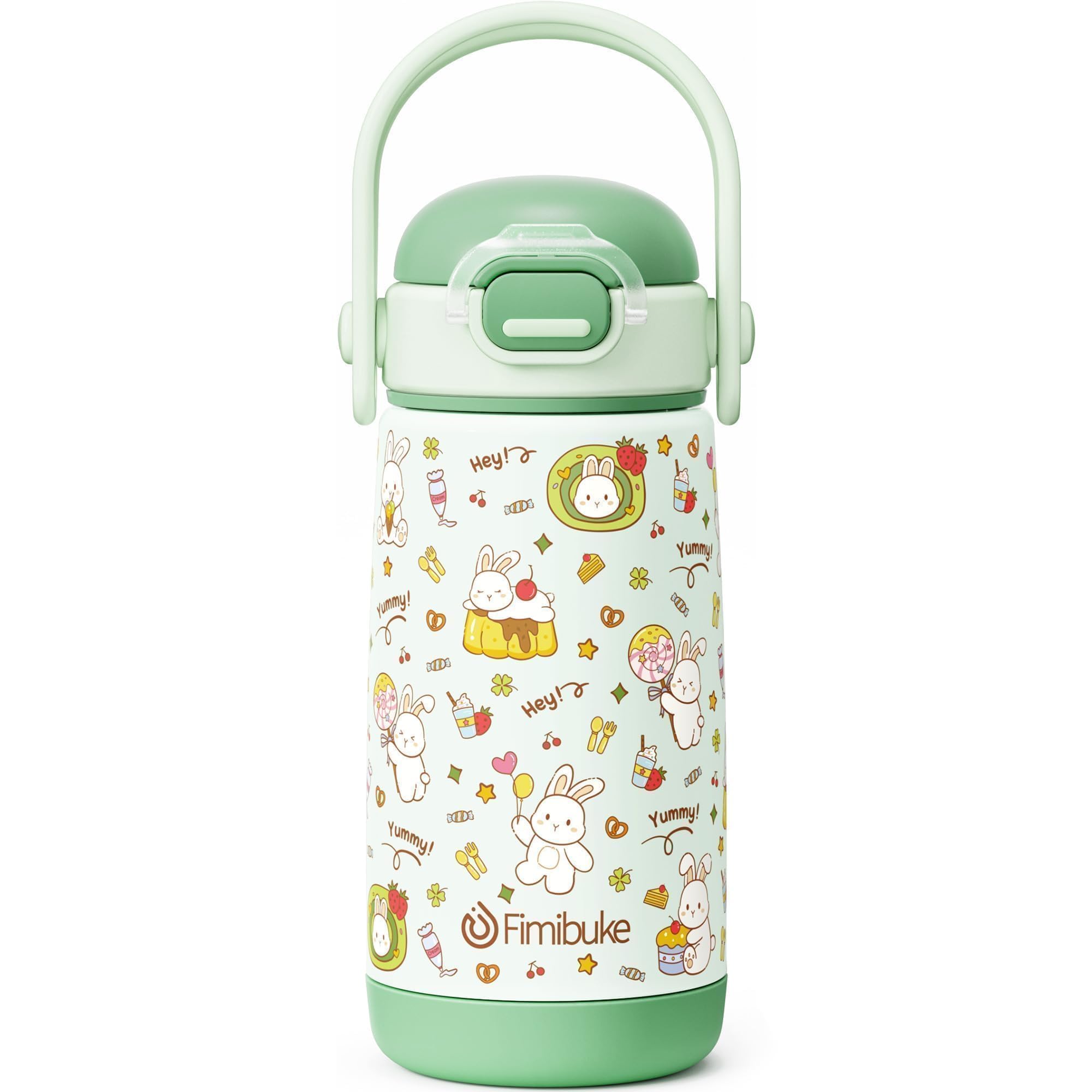 Fimibuke 14oz Insulated Stainless Steel Kids Water Bottle