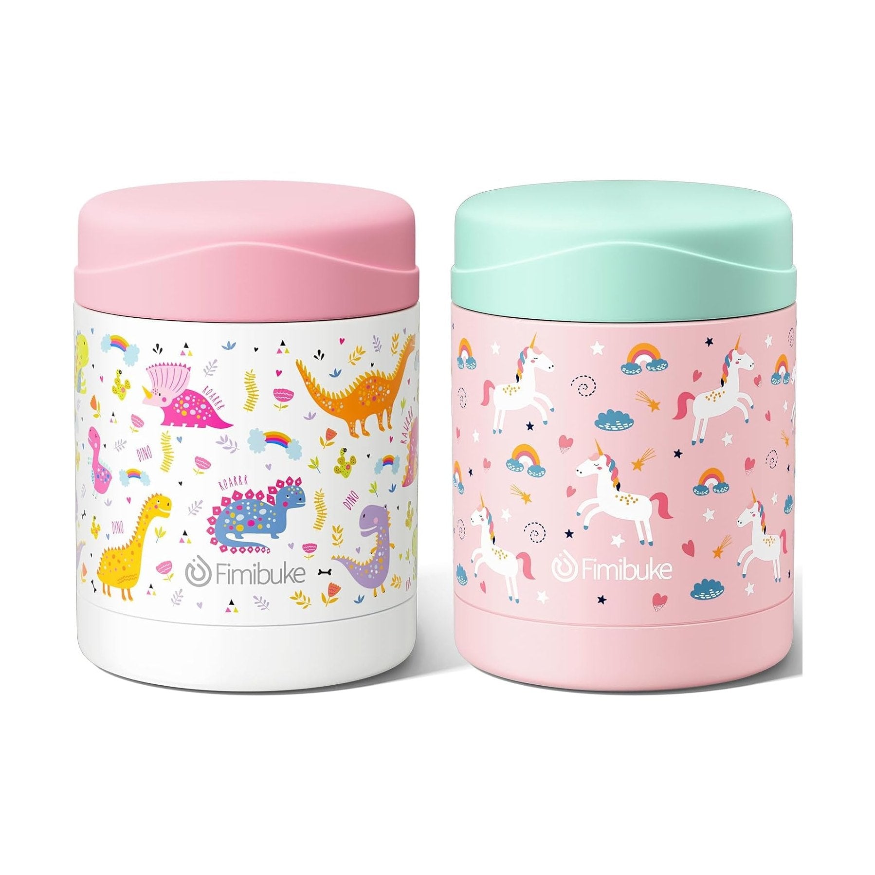Fimibuke 12oz Insulated Kids Food Jar for Hot & Cold Meals