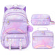 Fimibuke Girls 9-Piece Backpack Set with Lunch Bag & Pencil Case