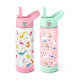 Fimibuke 18oz Kids Insulated Water Bottle with Straw - Candy/Bubble